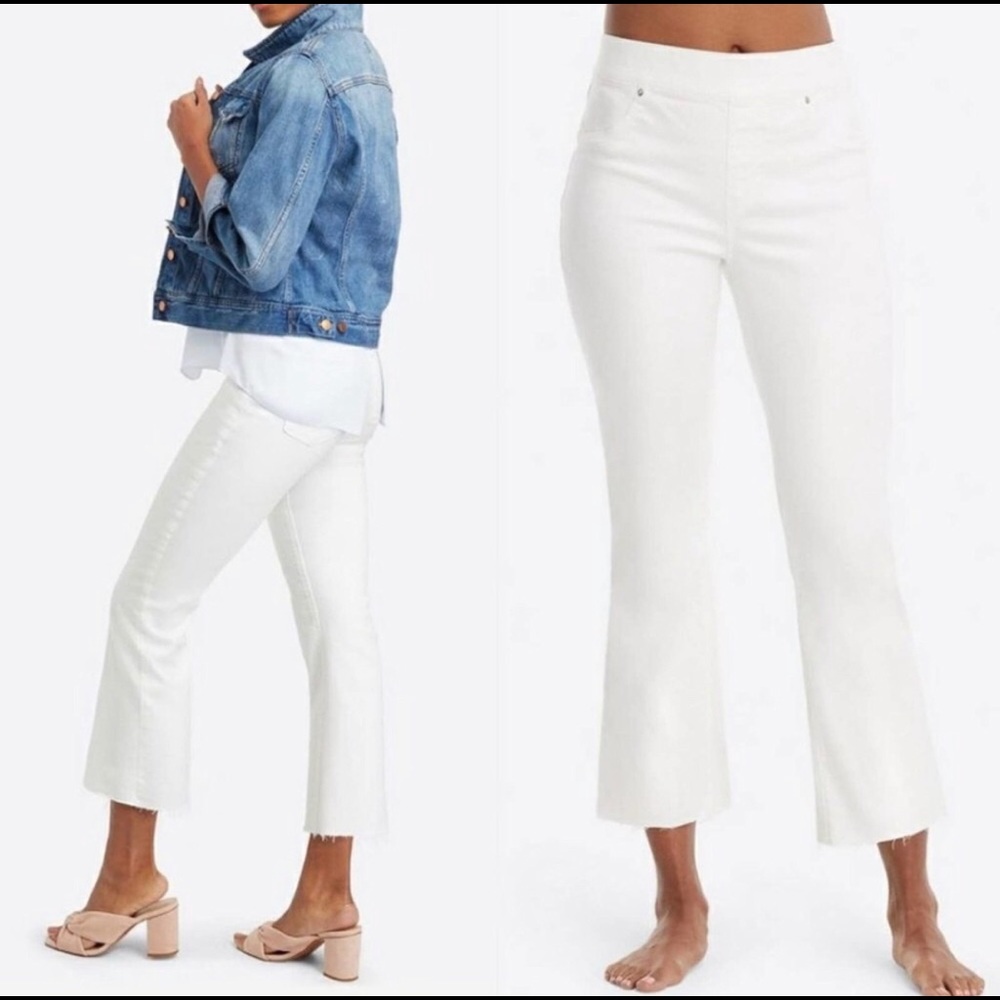 SPANX NWT Crop White Flare Jeans 2X